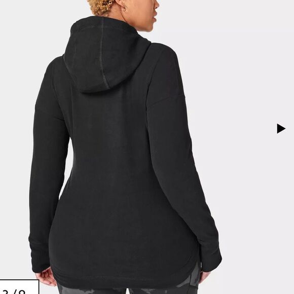 Sweaty Betty Black Escape Luxe Fleece Hoodie size XS relaxed fit - Picture 15 of 16